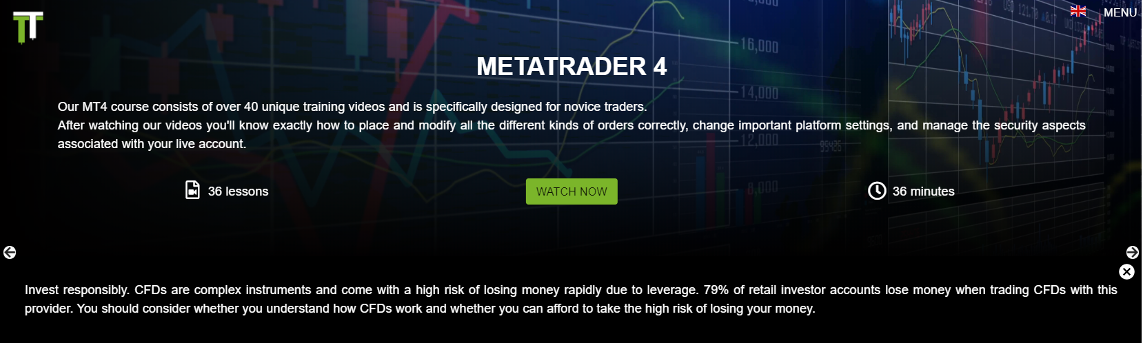 This tab contains videos teaching how the MetaTrader platform works